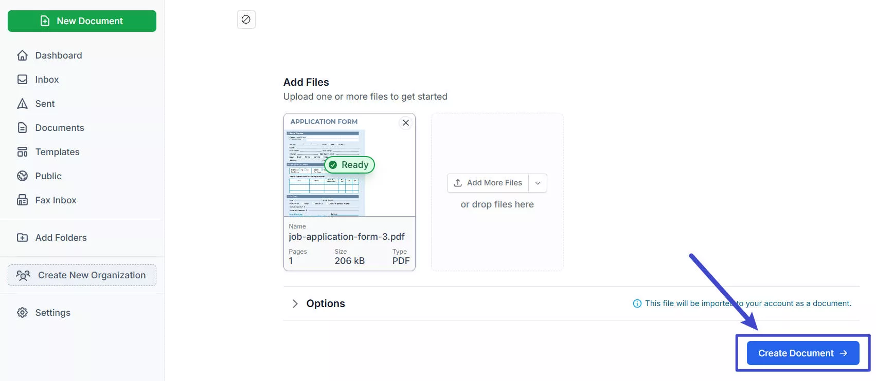 dochub create document