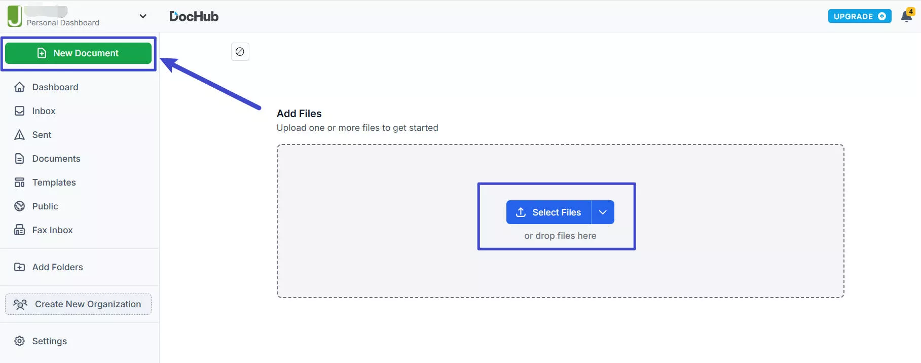 dochub upload new document