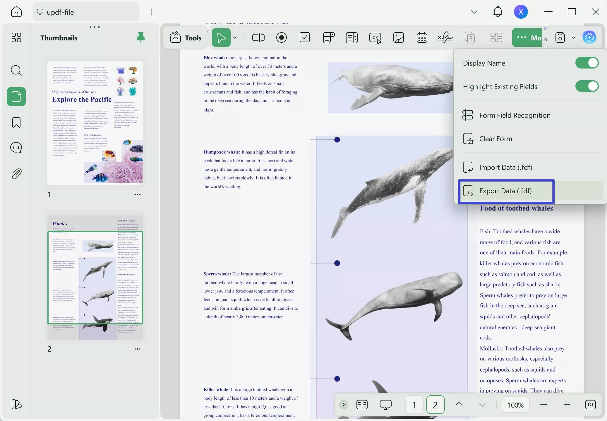 export pdf form data to excel updf