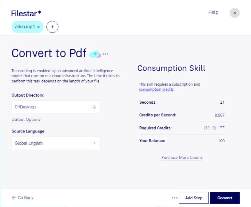 動画をPDFに変換 Filestar*