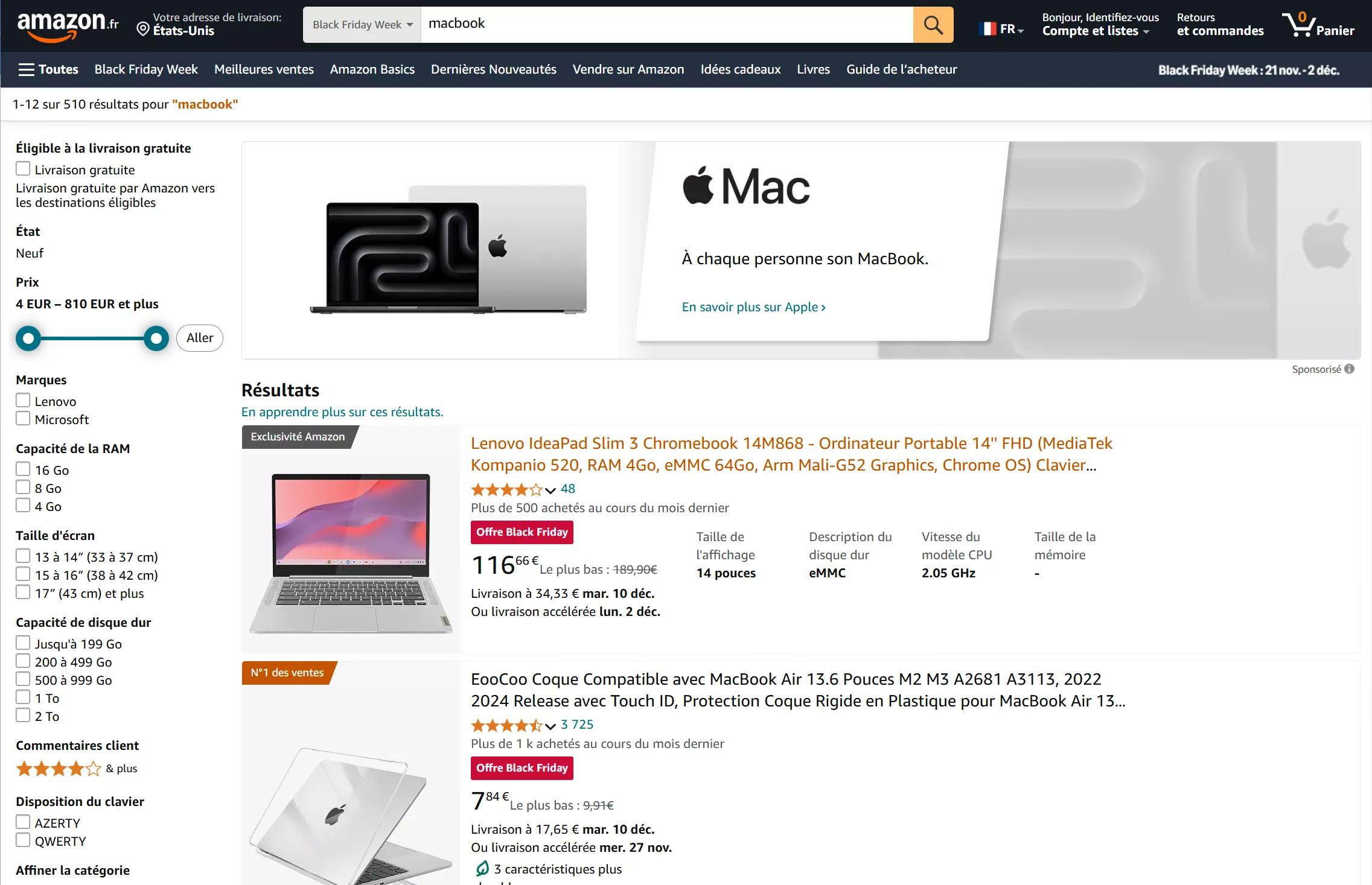 macbook black friday 2024 amazon