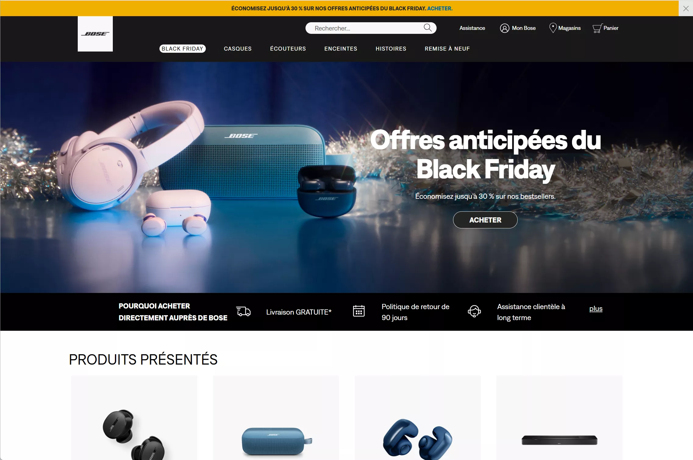 offre black friday 2024 Bose