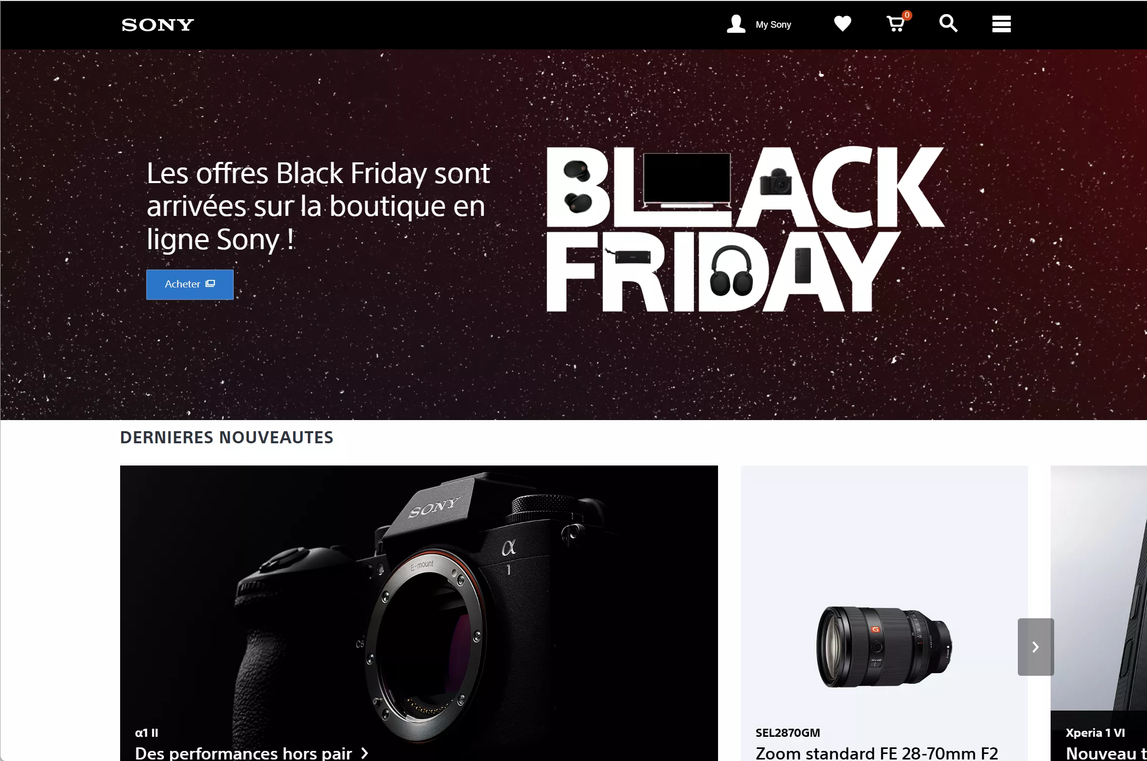 sony black friday offre