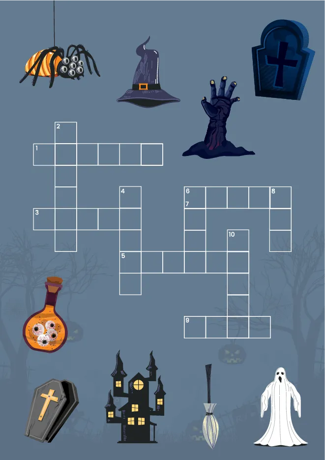 halloween games crossword puzzle