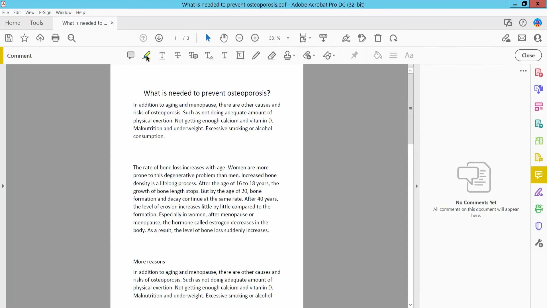 highlighter tool in adobe acrobat