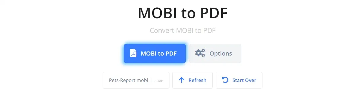 mobi to pdf i2PDF