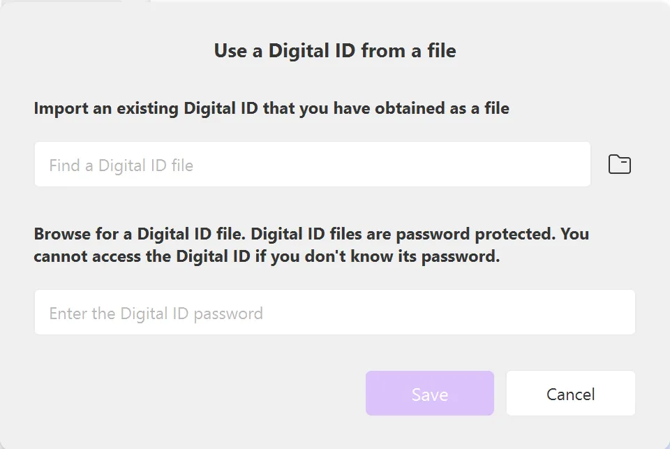 create a digital signature online import signature