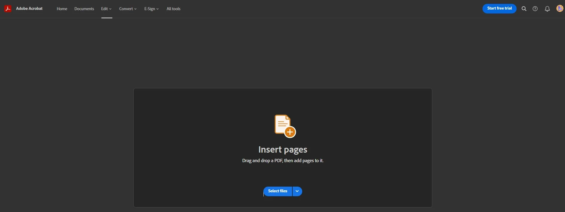 어도비 애크로뱃 업로드에서 페이지를 추가하는 방법