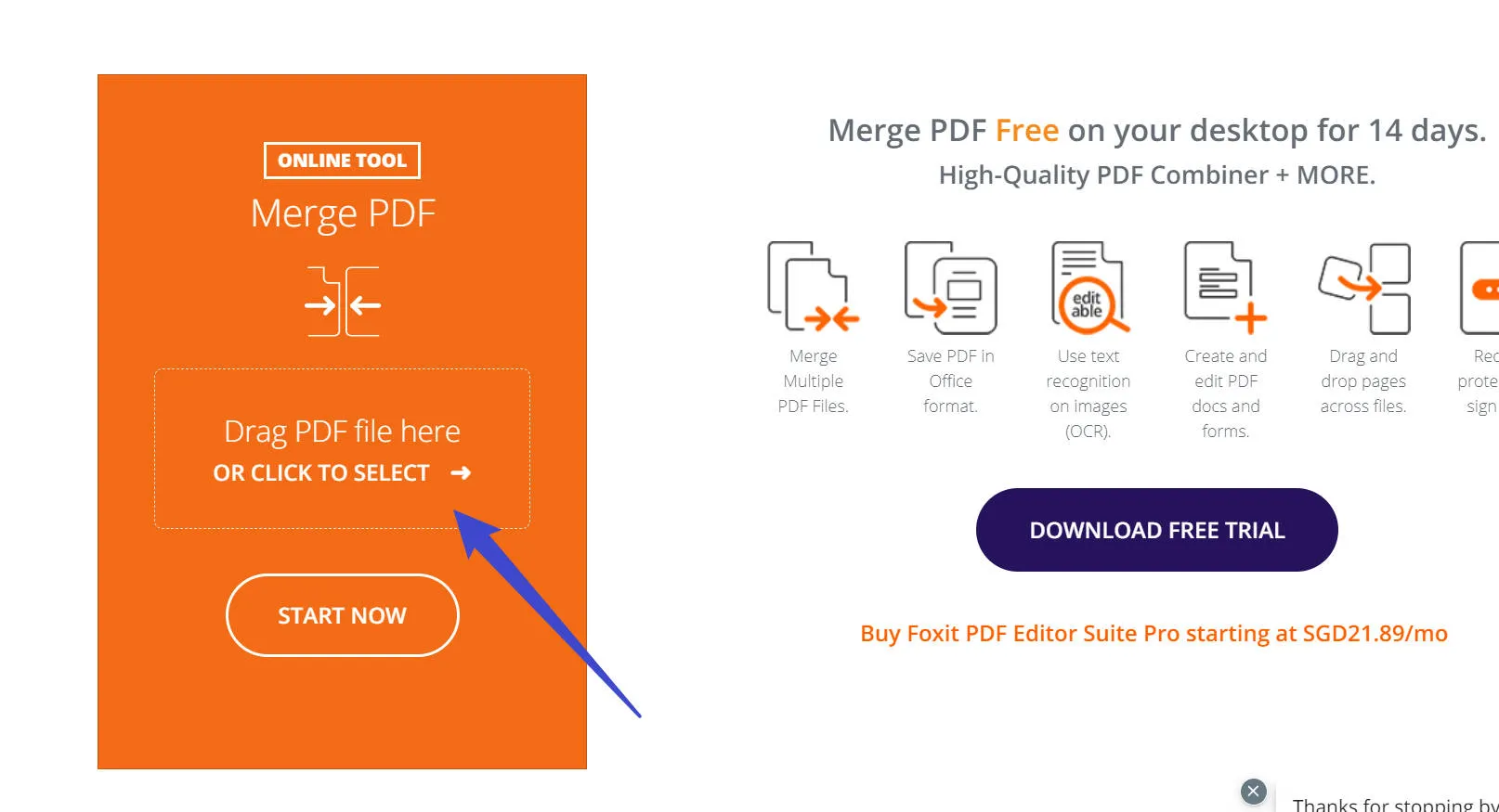 foxit merge pdf online