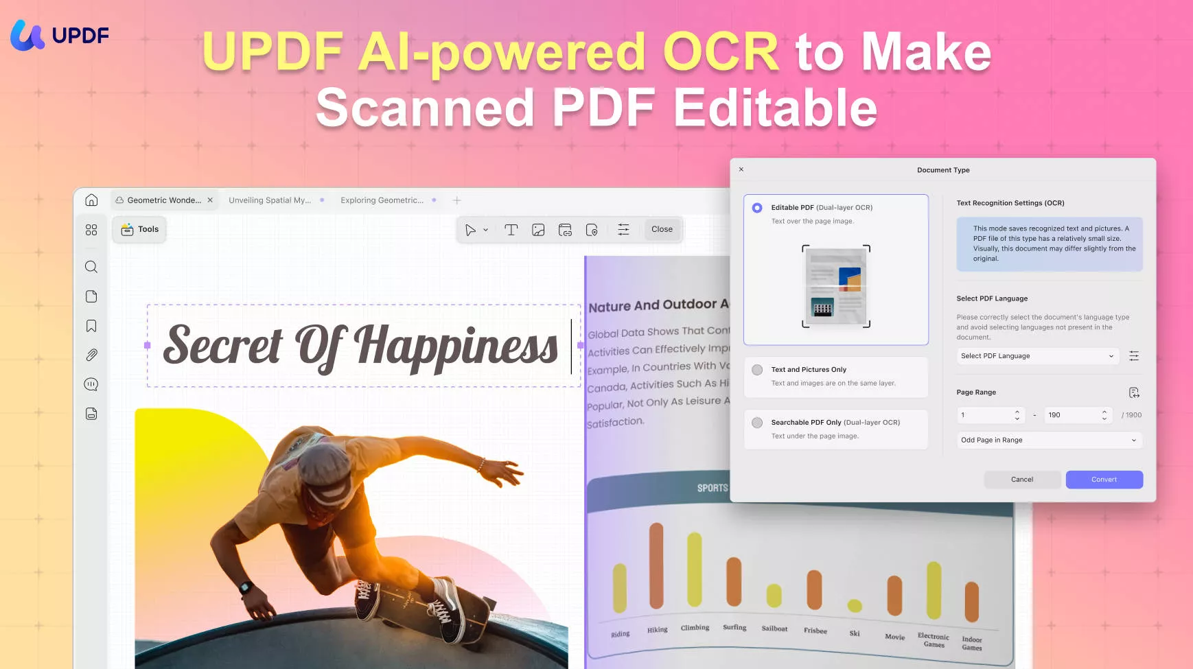 scanned pdf converter updf