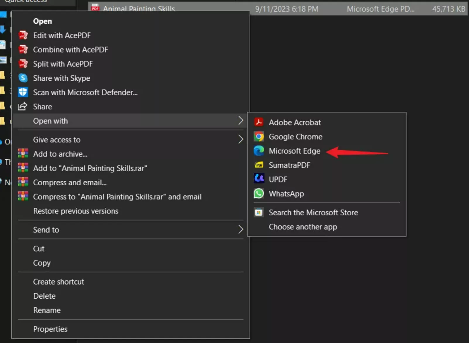 how to print pdf without margins open with edge