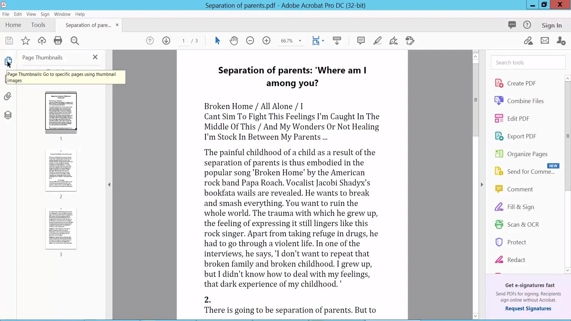 어도비 애크로뱃에 페이지를 추가하는 방법 어도비 페이지 썸네일