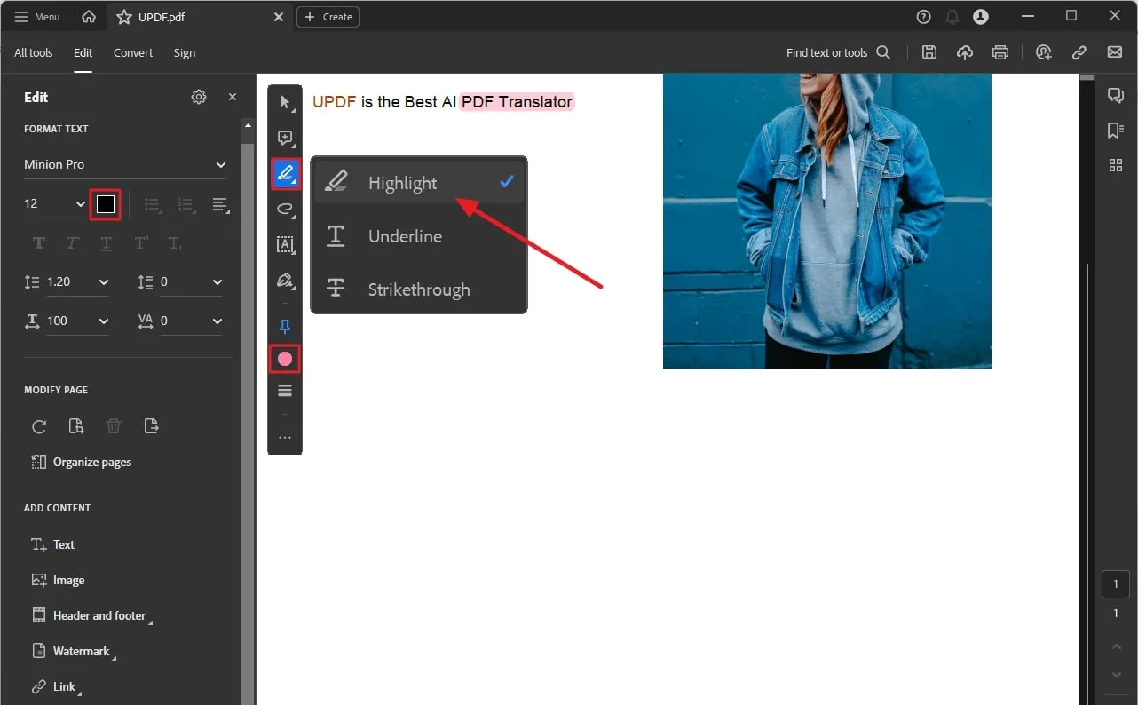 editar color pdf Adobe Acrobat