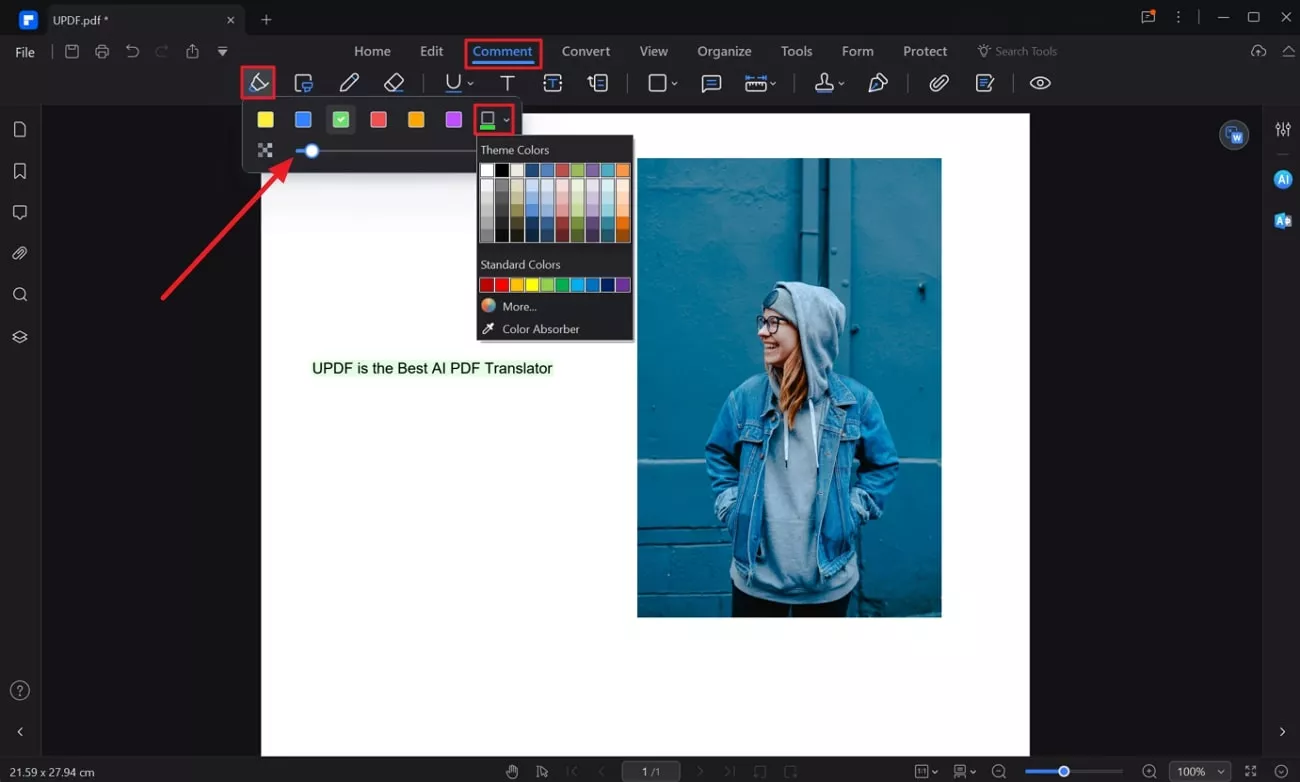 PDFelement editar color pdf
