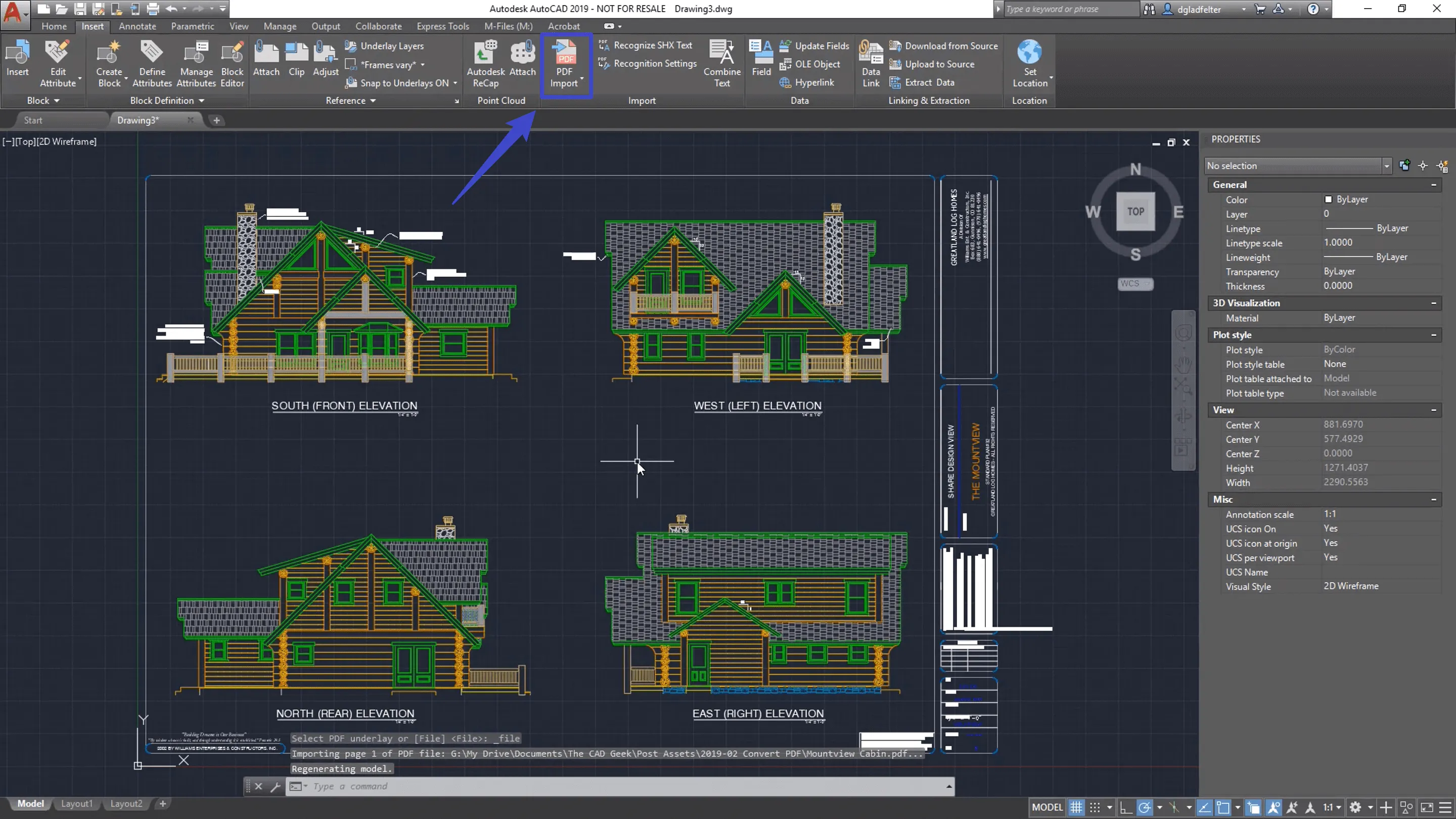 Convertir PDF en DWG dans AutoCAD