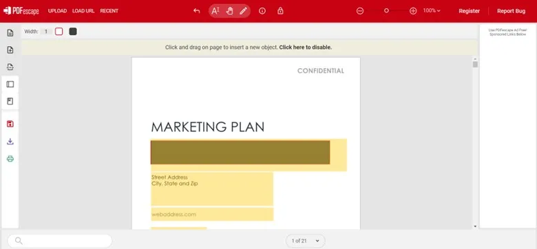 how to redact a pdf without adobe pro pdfescape