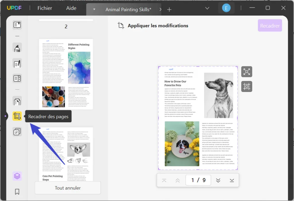 Supprimer l'en-tête et le pied de page d'un PDF