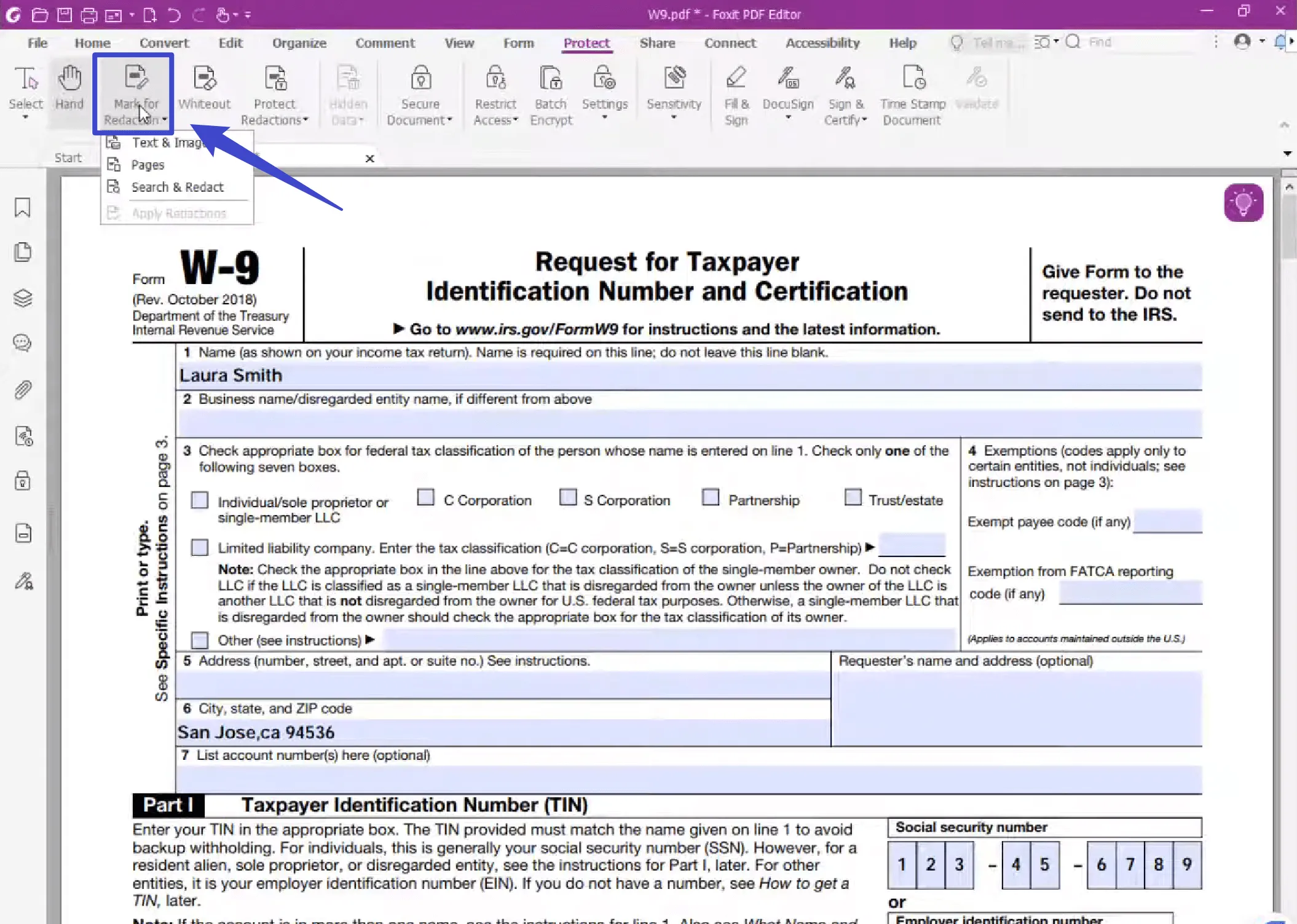 pdf redaction tool foxit