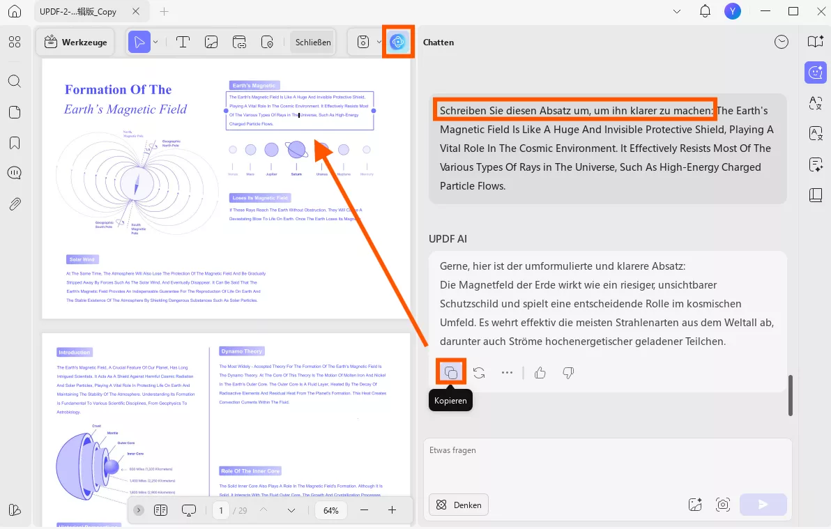 Den UPDF AI-Modus in UPDF öffnen