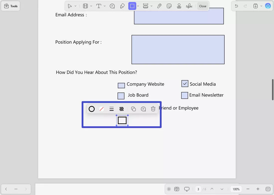 how to uncheck a box in pdf create rectangle