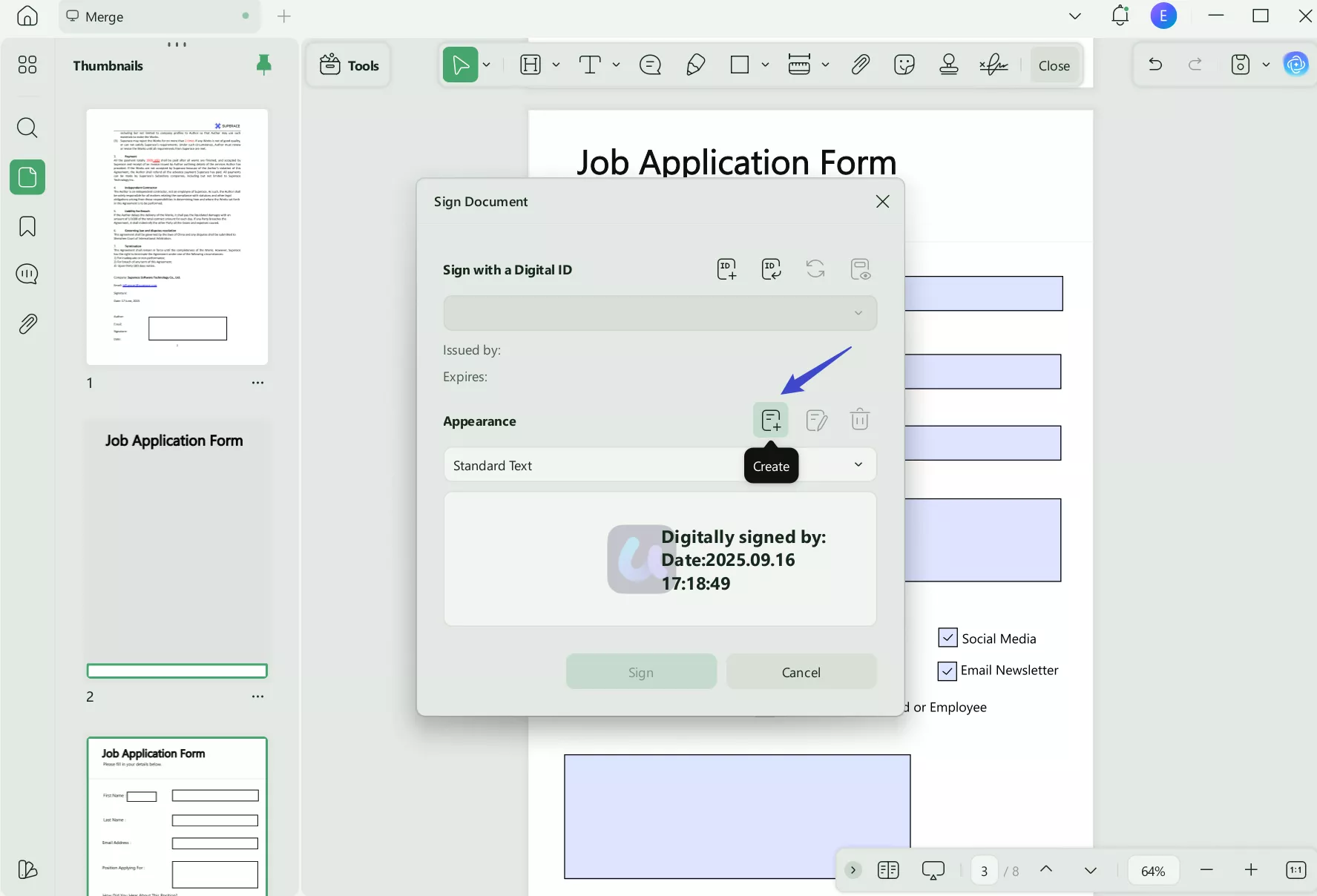 how to do digital signature