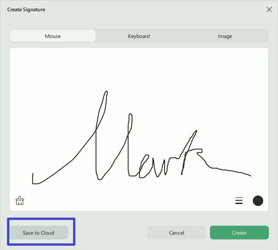 create an electronic signature
