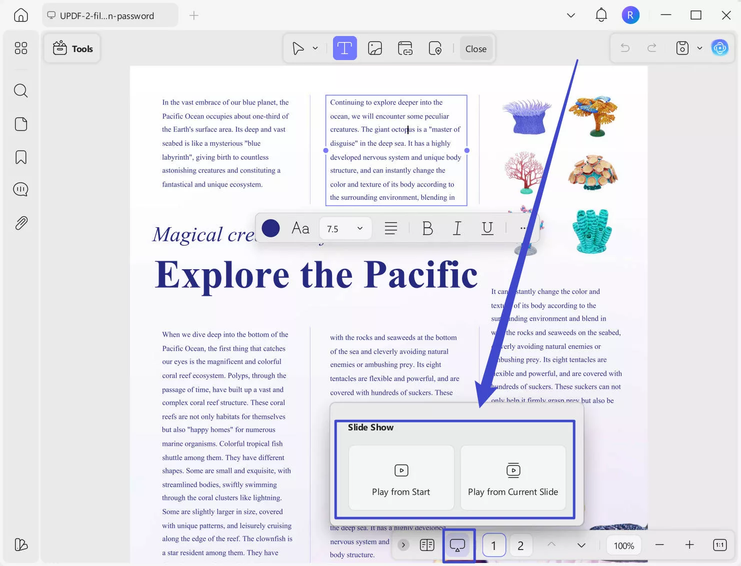 slideshow updf windows