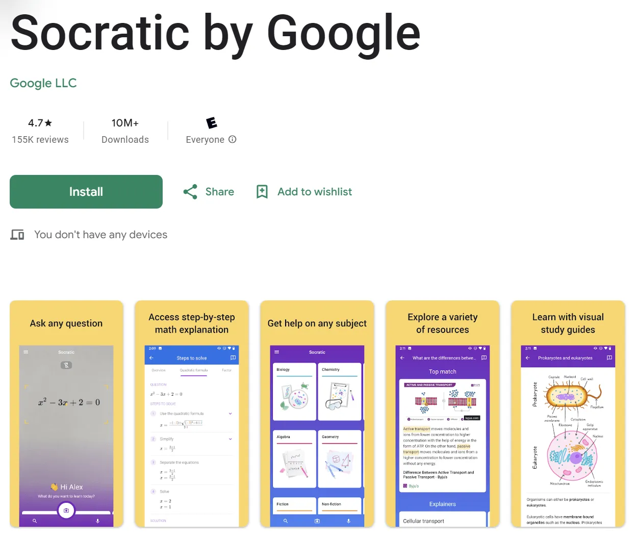 AI-Apps für Androiden Socratic