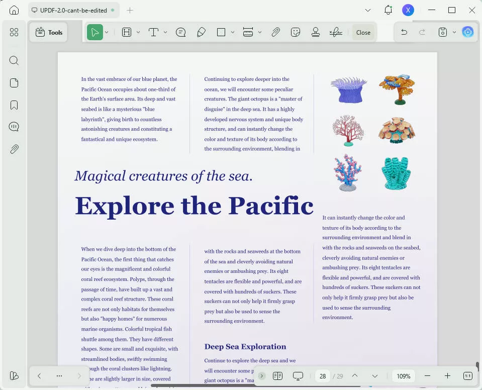 redact feature of updf