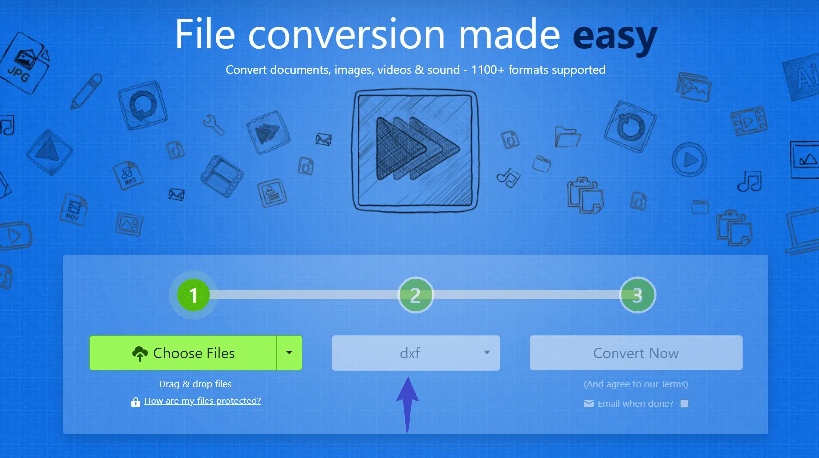 Zamzar PDF to DWG Converter