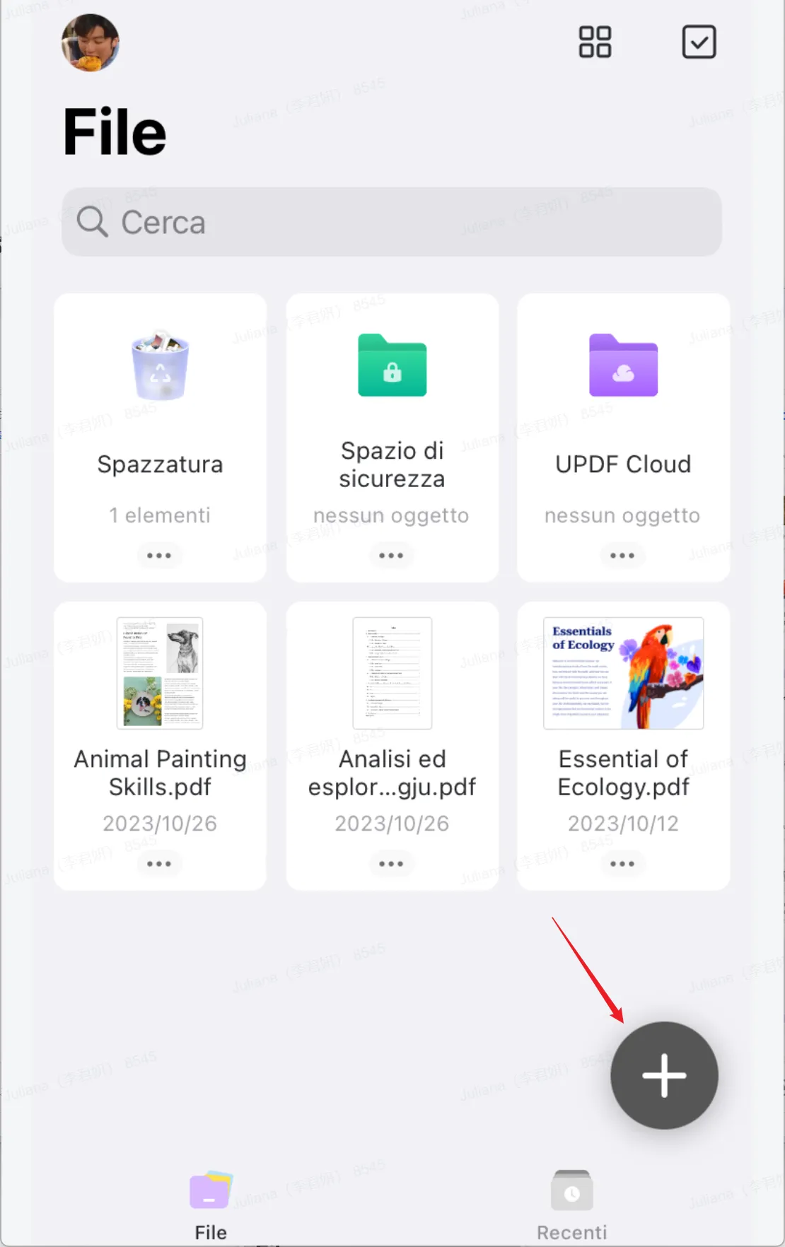 Spiega i testi selezionandoli su smartphone