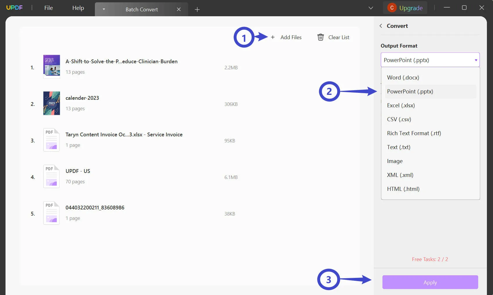 convert multiple pdfs to ppt