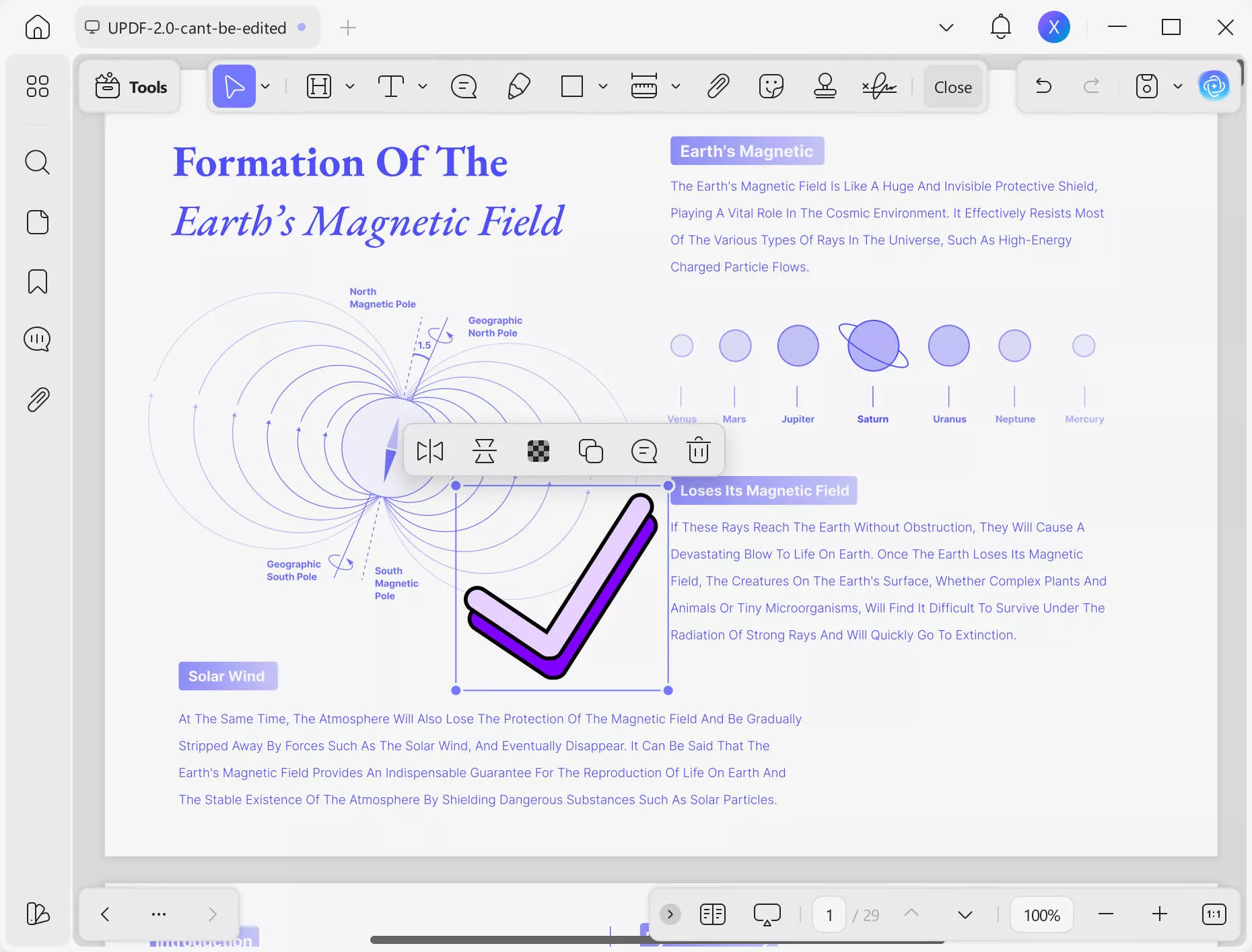 add checkmark sticker on win