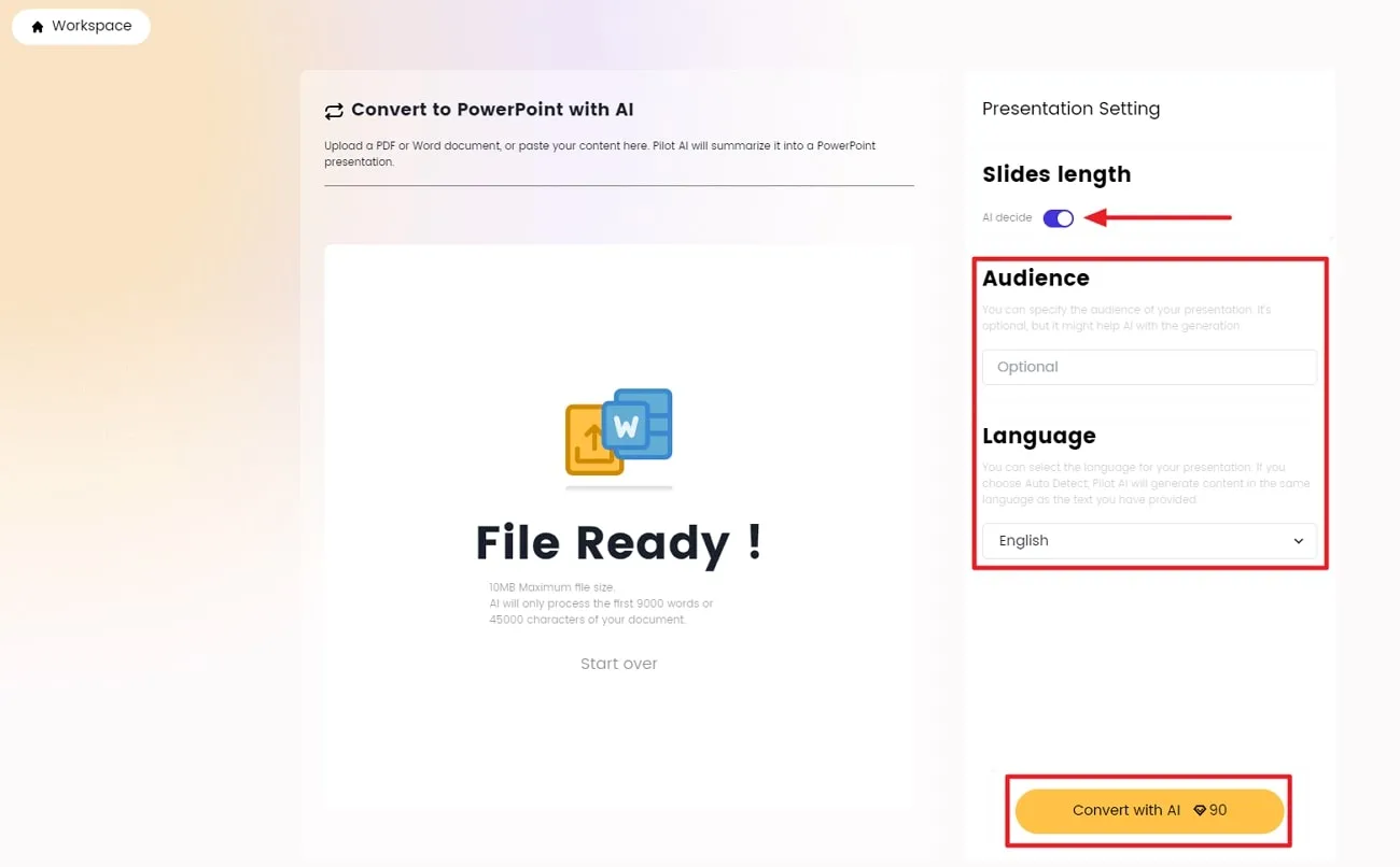pdf パワポ に 変換 調整を行う