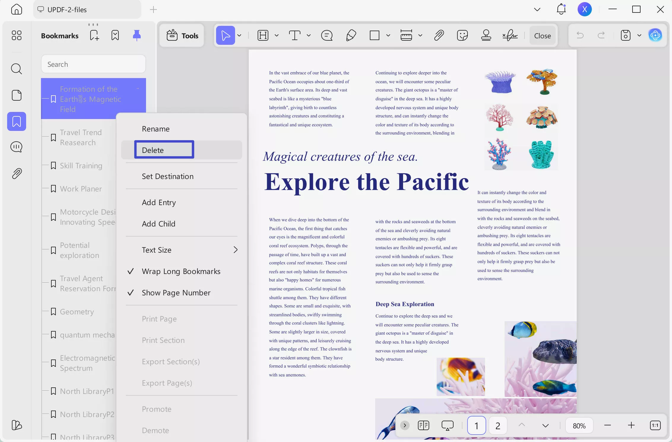 edit pdf bookmarks updf
