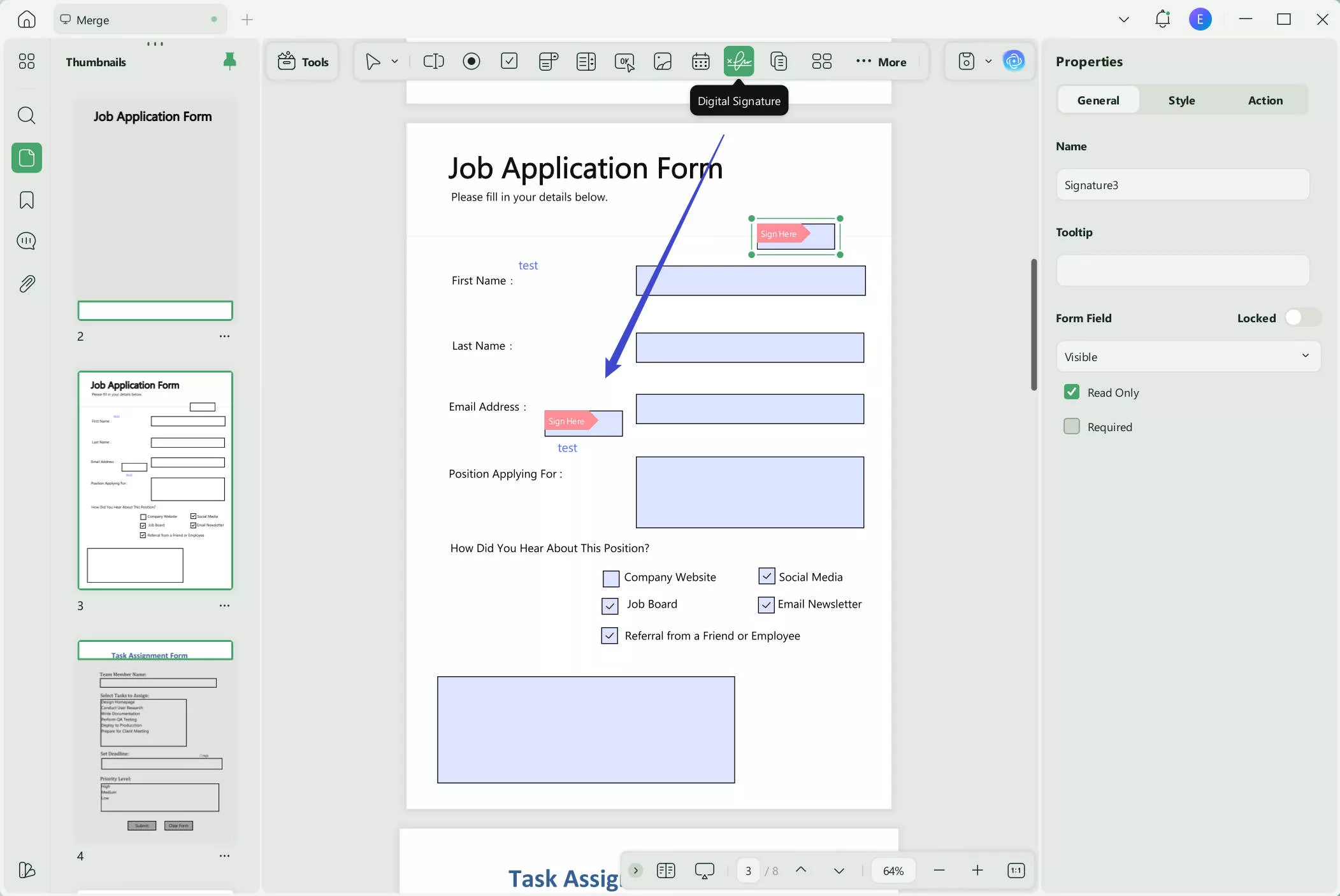 sign non disclosure agreement sign digital signature