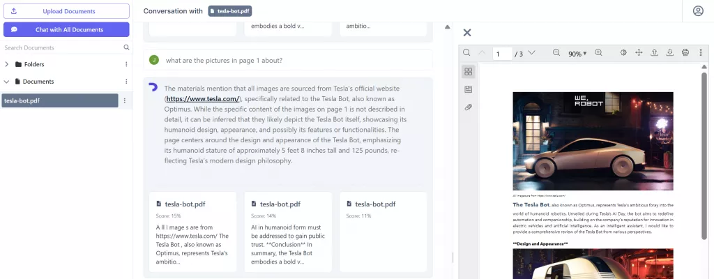 documind cannot chat with image