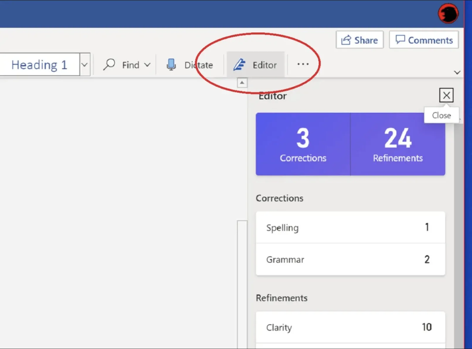 auto summarize in word editor tool