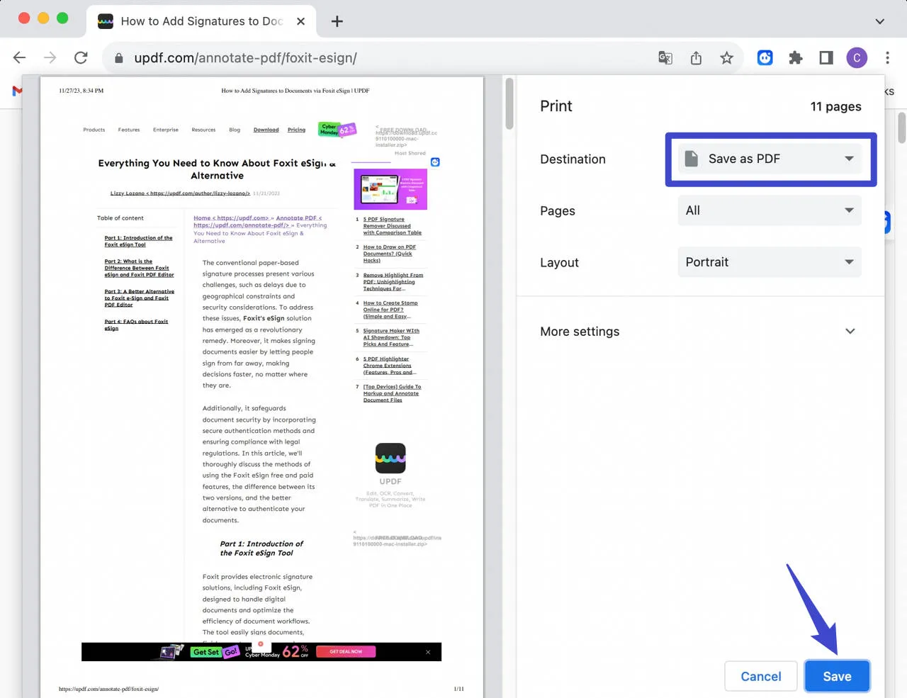 So konvertieren Sie HTML in PDF auf dem Mac Chrome