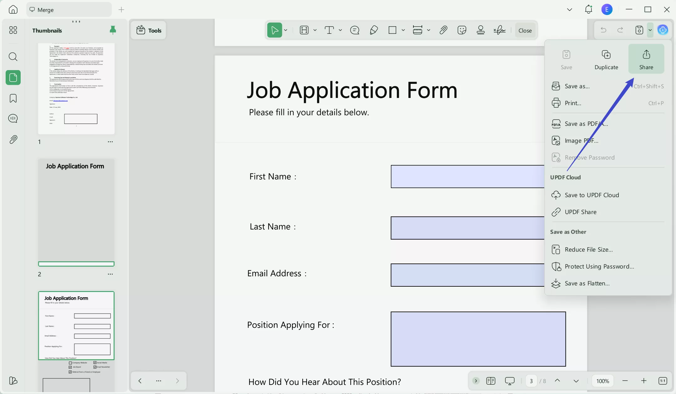 gmail digital sign share with others