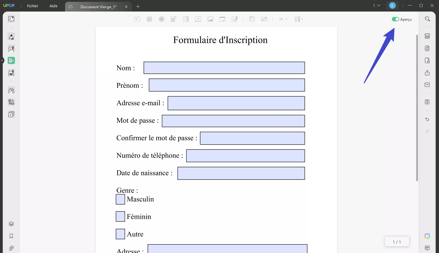 creer formulaire pdf