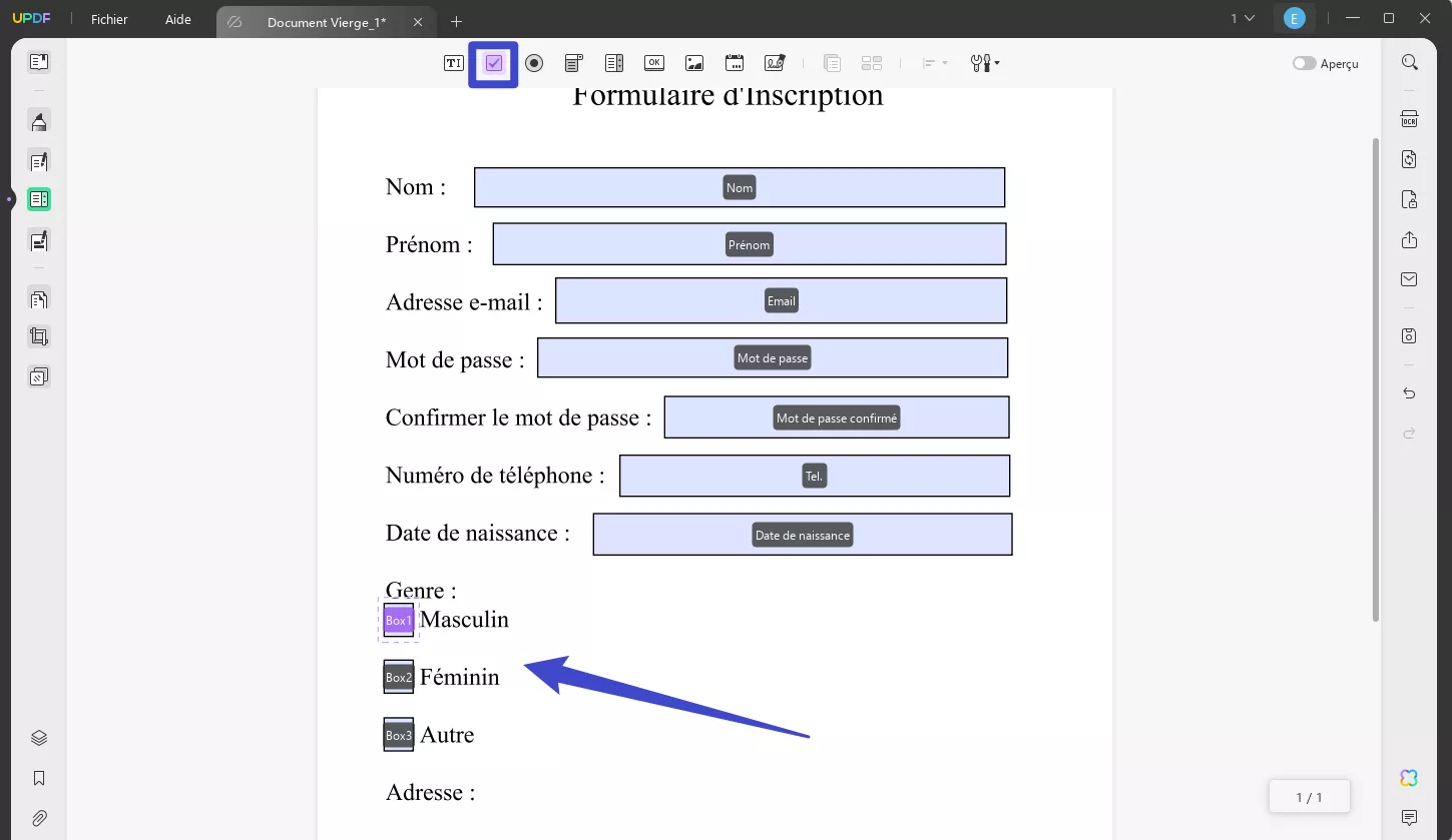 creer formulaire pdf