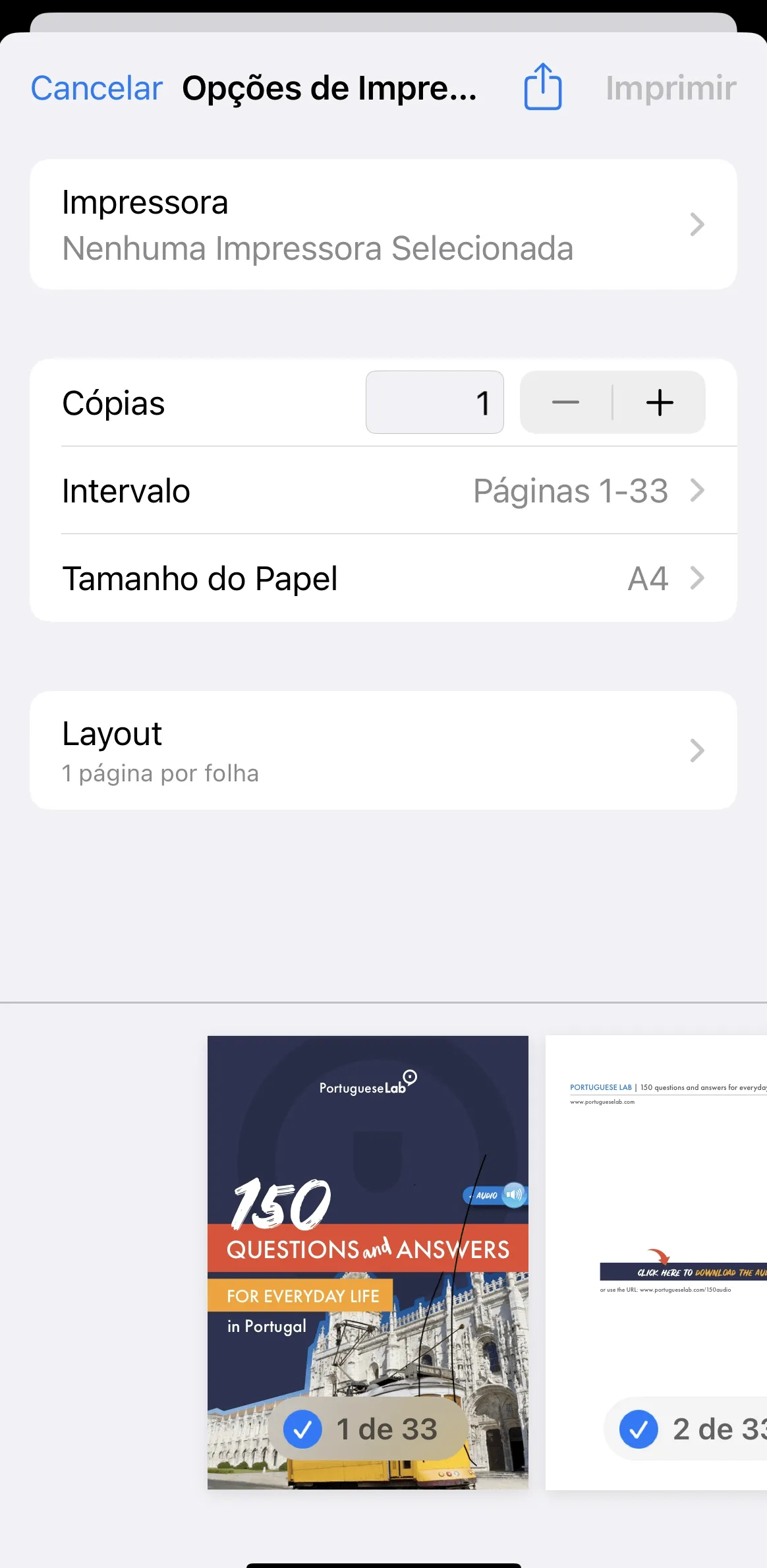 Como Imprimir em PDF no iPhone