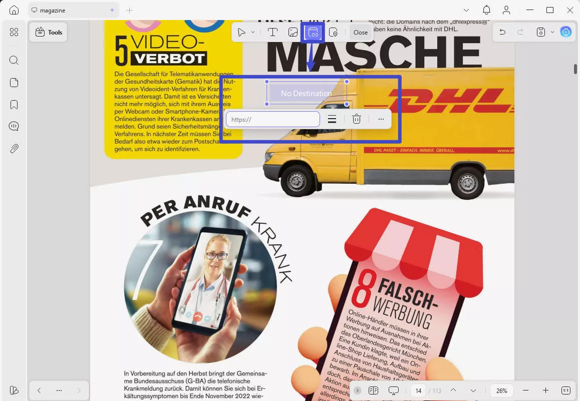 steps of link to web