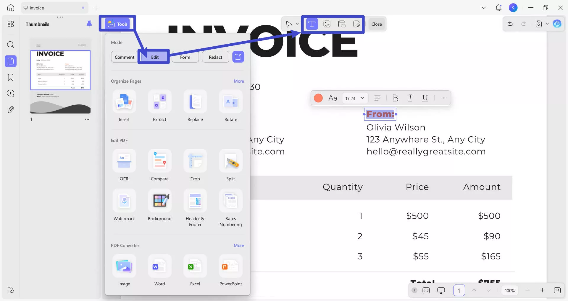 invoice template pdf edit pdf