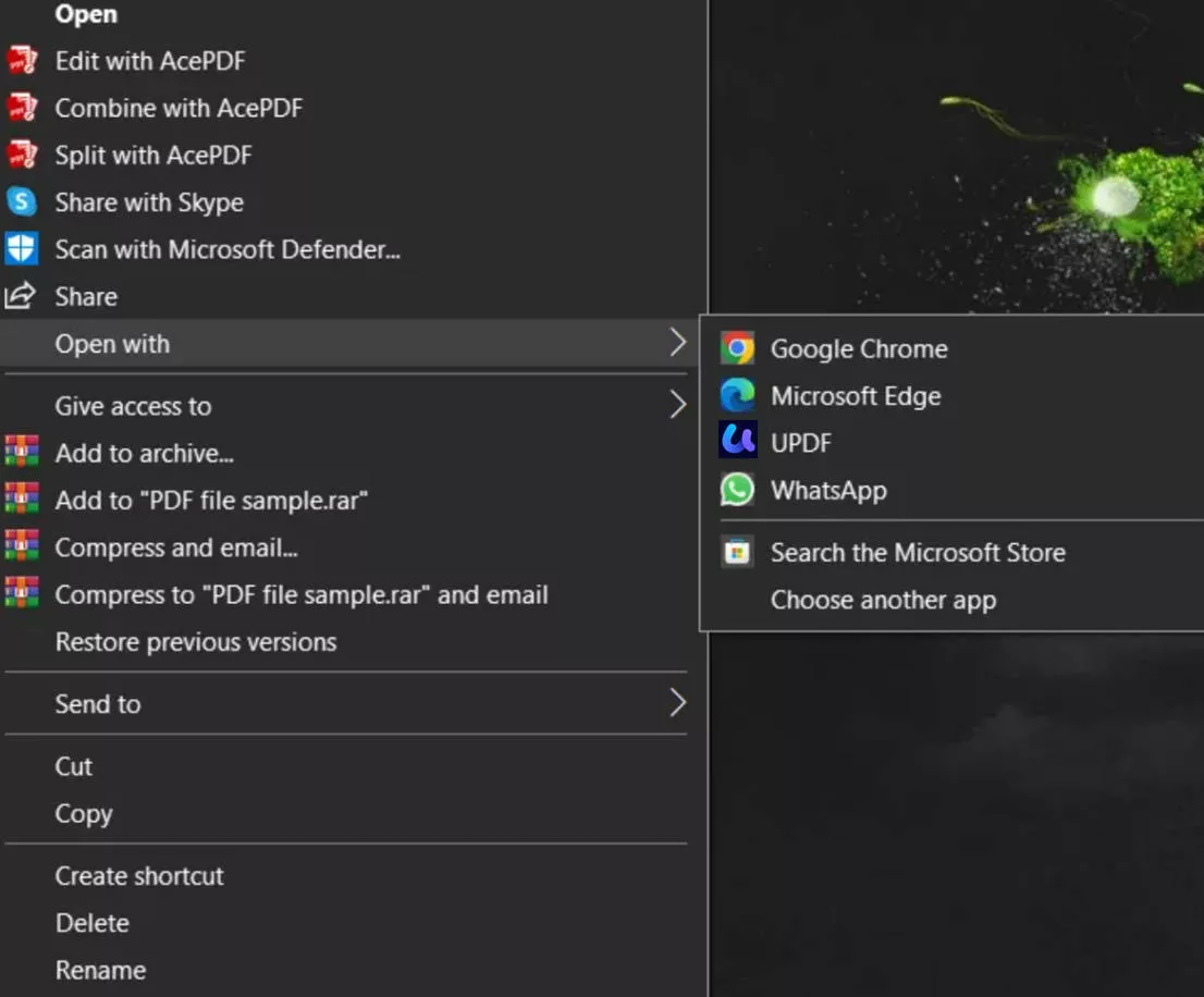open with microsoft edge