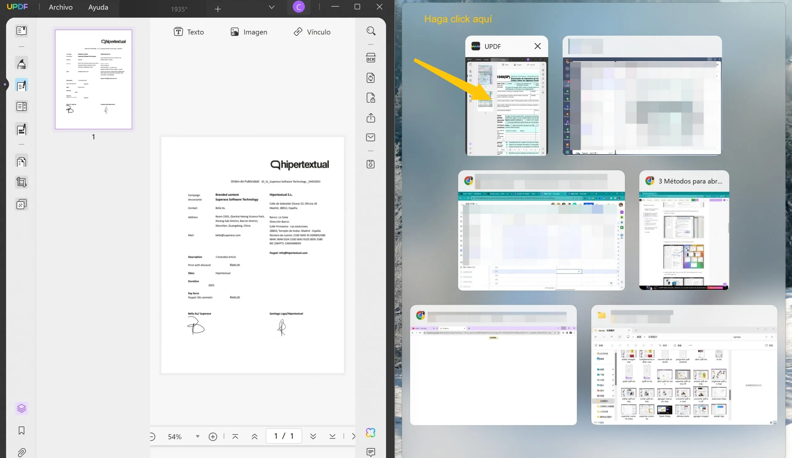 split view pdf choose updf interface