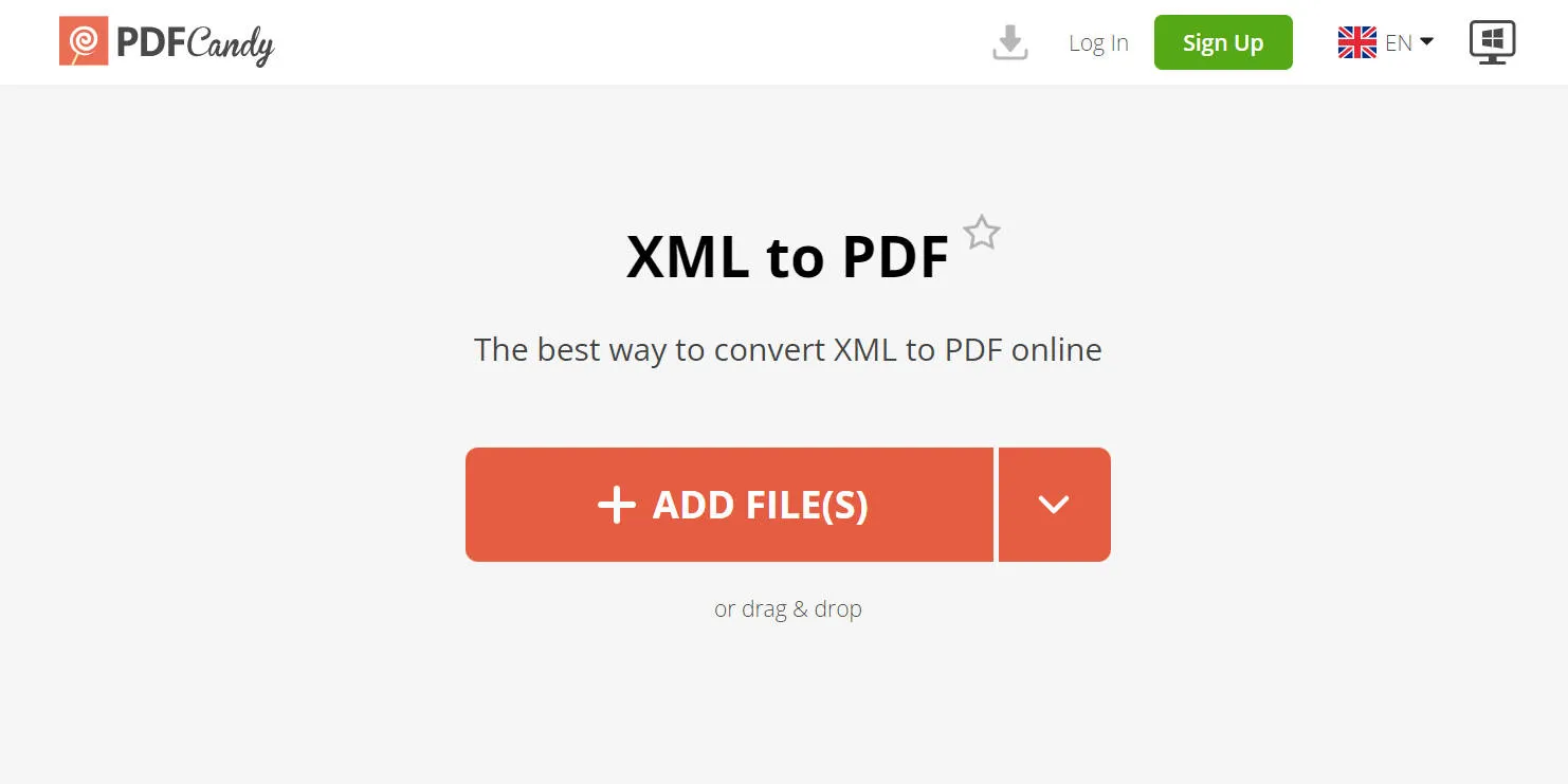 xml to pdf pdfcandy