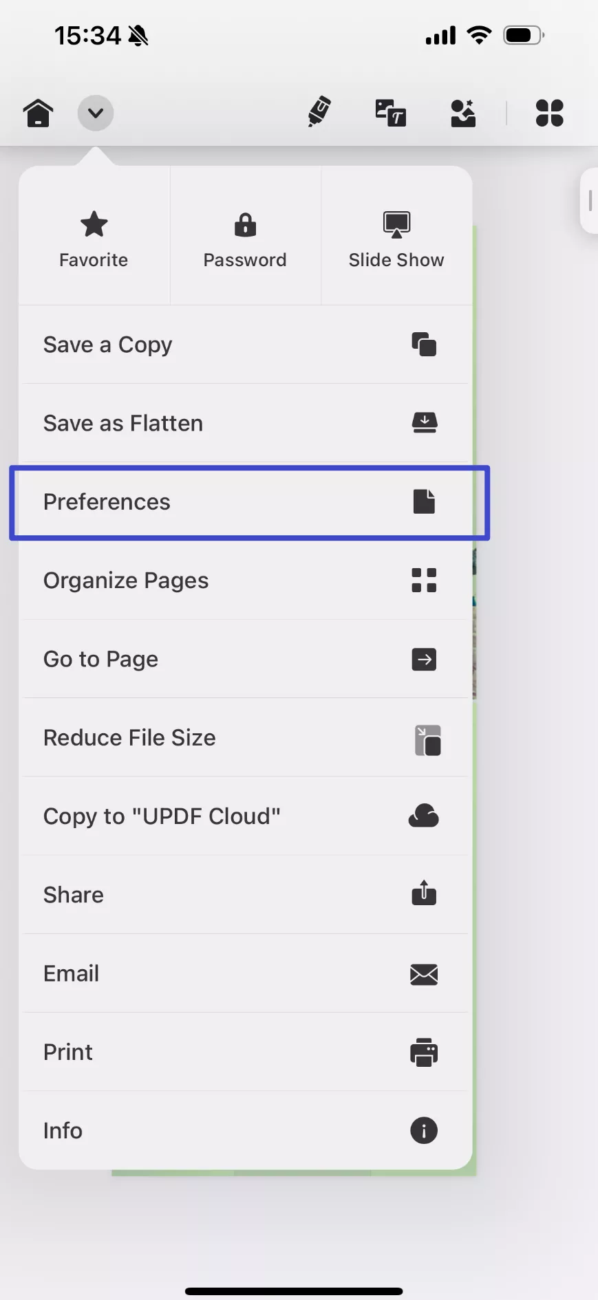 updf fullscreen mode setting