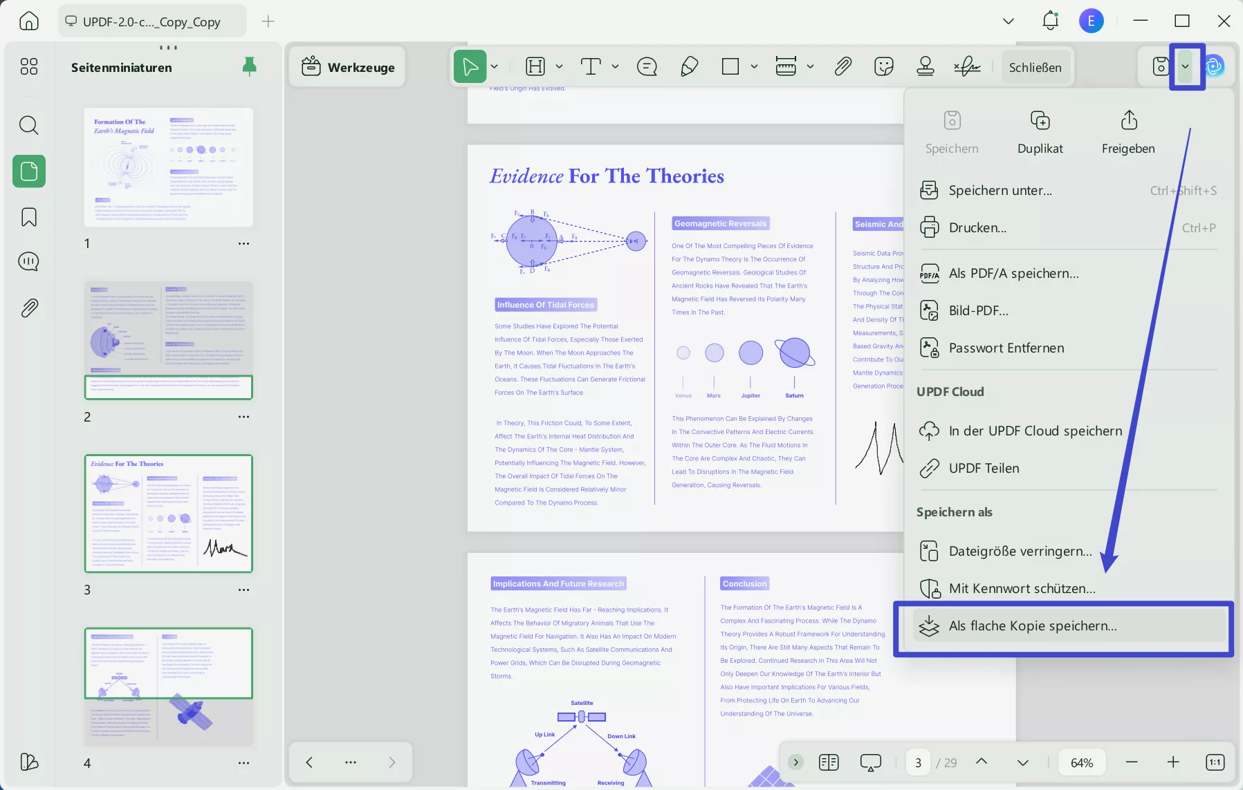 Als flache Kopie speichern